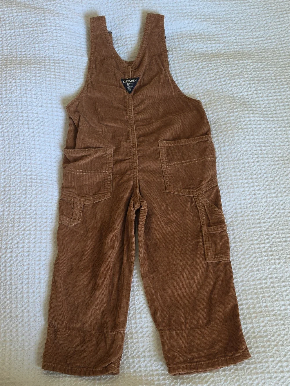 OshKosh B'gosh Brown Corduroy Kids Overalls-Size 3T
